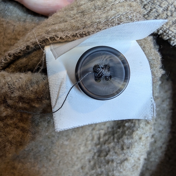 Vintage Tasso Ella Brown Button Down Collared Fleece Sweater Jacket XXL Mens - Picture 9 of 10